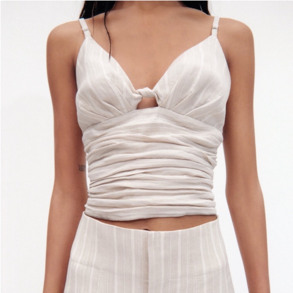 Zara Cream Crop Top